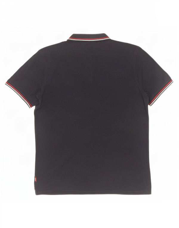 Superdry Polo Hombre XL Algodón A Rayas Azul Marino