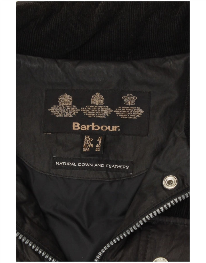 Abrigo acolchado Barbour para mujer Reino Unido 12 Algodón negro mediano