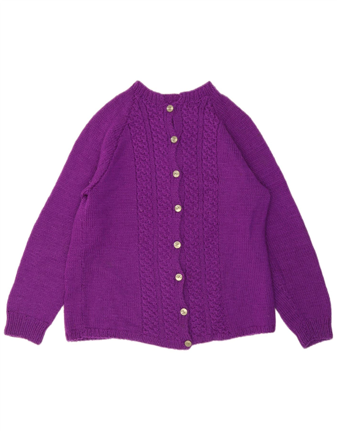 Vintage mujer Cardigan suéter Reino Unido 14 medio púrpura