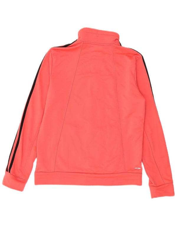 Adidas Mujer Climalite Chándal Top Chaqueta Reino Unido 16/18 Grande Rojo Poliéster