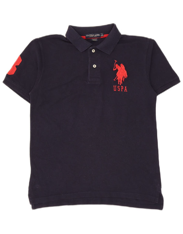 Camiseta Polo Gráfica para Niños U.S. Polo Assn. 14-15 Años Grande Azul Marino Algodón