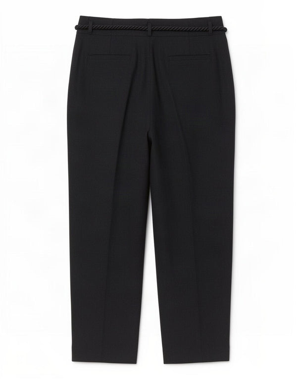 Marks & Spencer Pantalones recortados cónicos para mujer UK 44 Large W32 L25 Negro