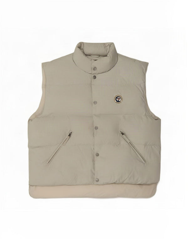 Napapijri Chaleco acolchado con gráfico geográfico para hombre UK 42 XL Poliamida beige