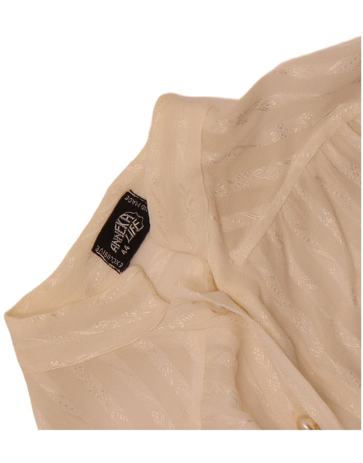 Vintage mujer pullover camisa blusa IT 44 rayas blancas medianas