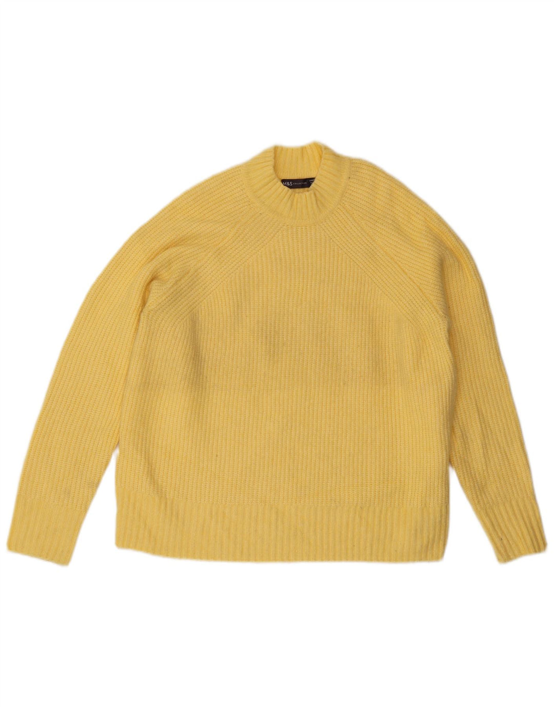 Marks & Spencer Suéter de Cuello Redondo para Mujer UK 46 Grande Amarillo