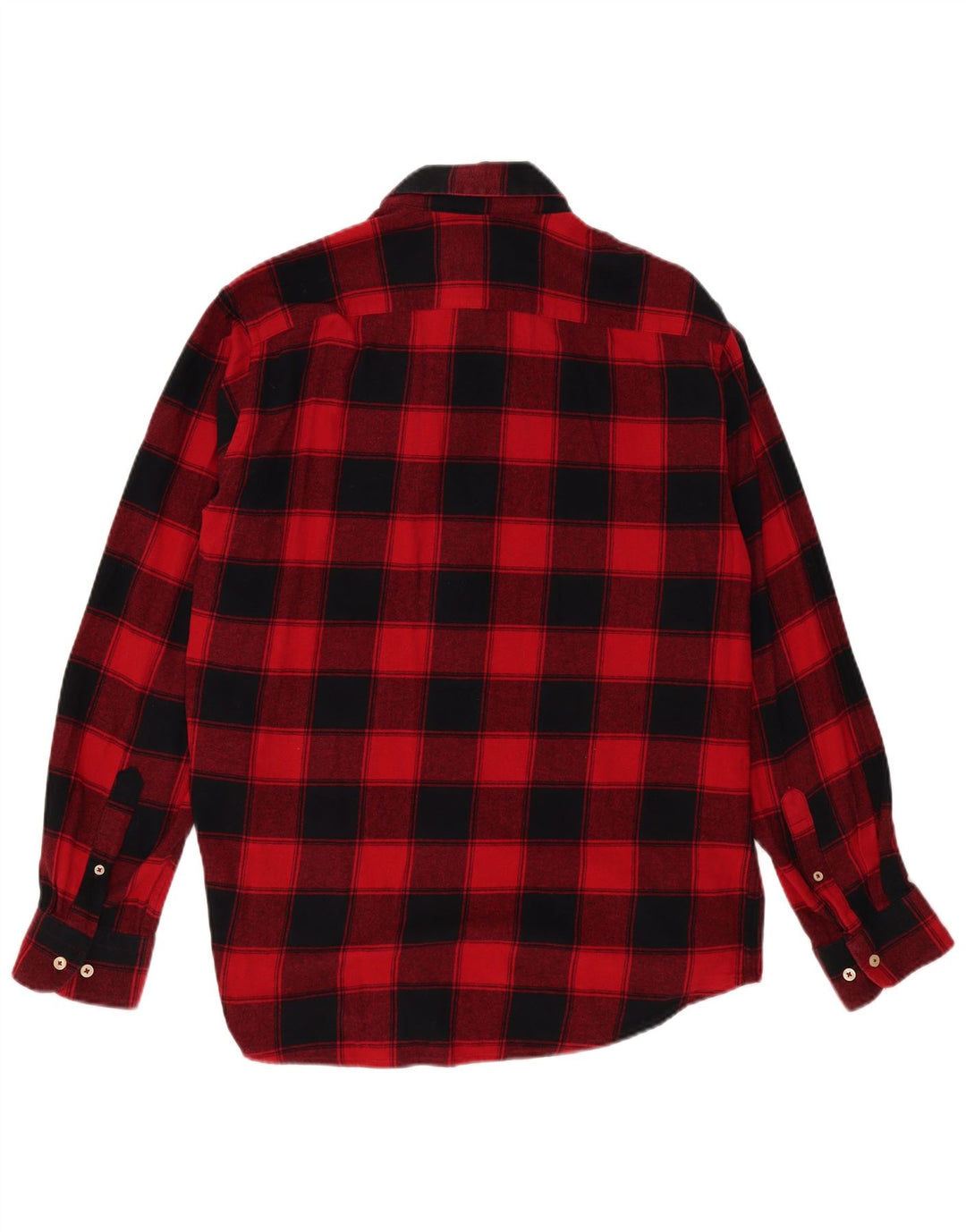 Carrera Camisa de franela de ajuste regular para hombre XL Algodón a cuadros rojo