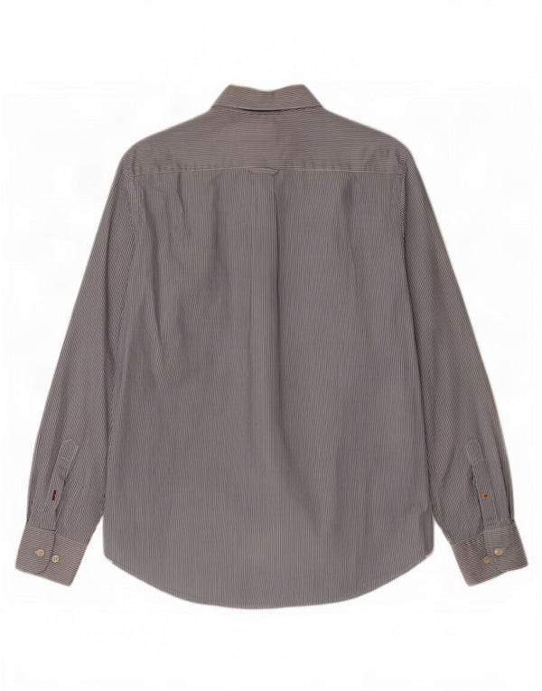 Henry Cottons Camisa para hombre Talla 39 Algodón a rayas azul medio
