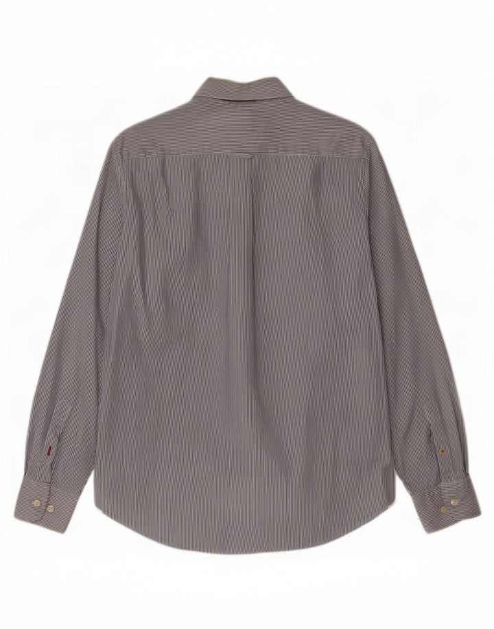 Henry Cottons Camisa para hombre Talla 39 Algodón a rayas azul medio