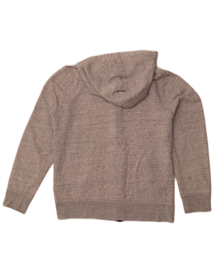 HOLLISTER Sudadera con capucha y cremallera para hombre de algodón moteado gris pequeño