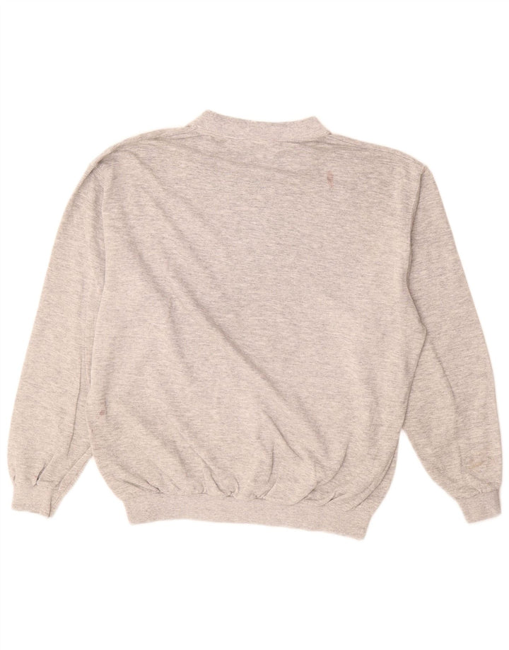 Wrangler Hombre Sudadera Jumper Large Gris Rayas Algodón