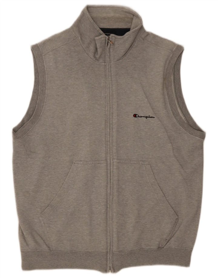Champion Chaqueta De Chándal Sin Mangas Para Hombre Grande De Algodón Moteado Gris Grande
