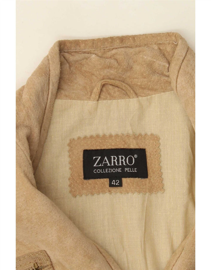 Zarro Mujer Chaqueta Ante IT 42 Cuero Beige Medio