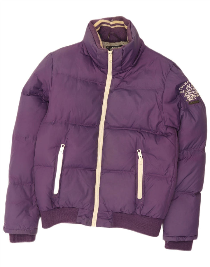Scotch & Soda Chaqueta acolchada para mujer UK 44 Mediana Púrpura Nylon