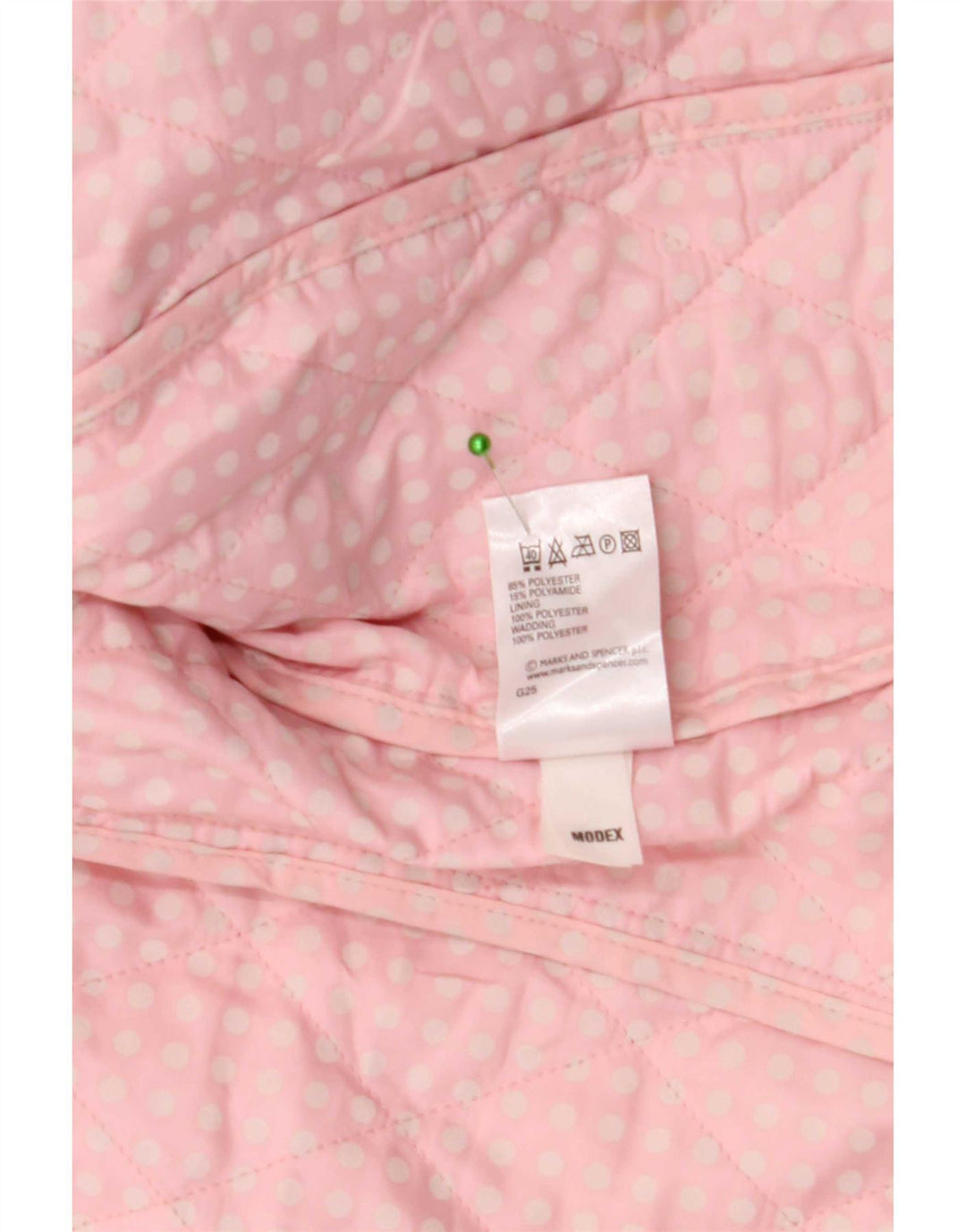Marks & Spencer Chaqueta acolchada para mujer UK 10 Small Pink Poliéster