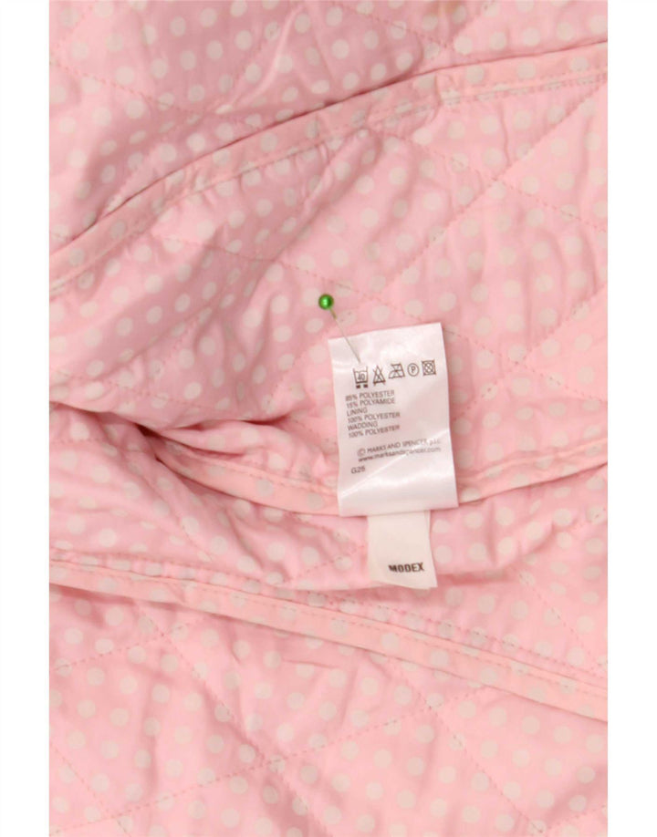 Marks & Spencer Chaqueta acolchada para mujer UK 10 Small Pink Poliéster