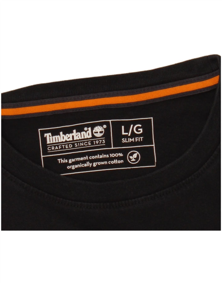 Timberland - Camiseta ajustada para hombre, talla grande, color negro