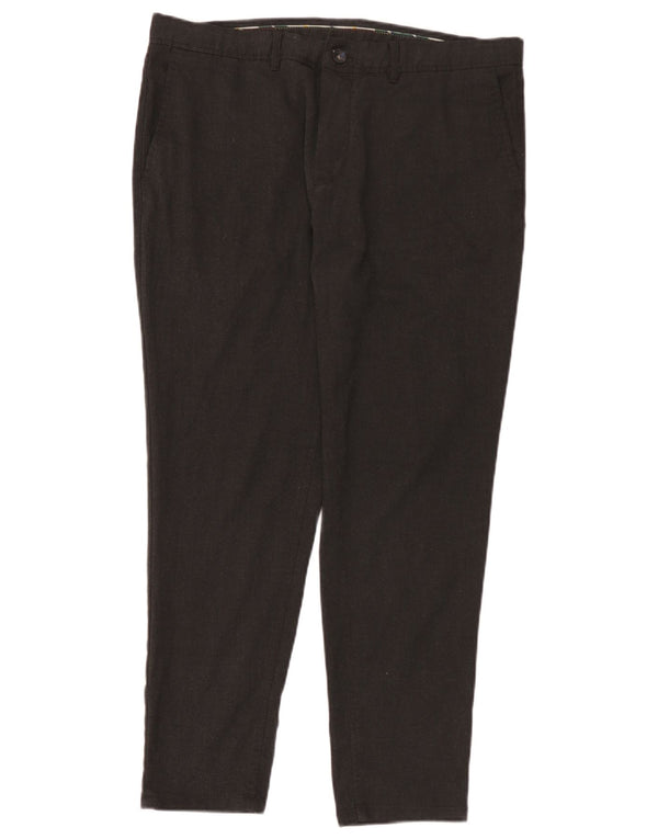 Zara Pantalón chino ajustado para hombre EU 46 XL W36 L29 Gris