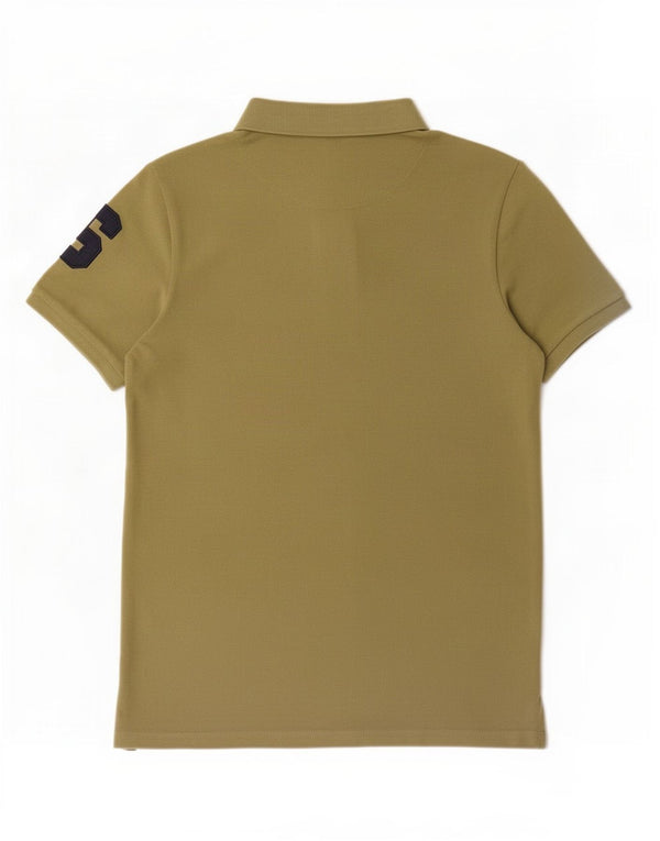 Asociación de Polo de EE. UU. Camisa estampada para niño 12-13 años Caqui Algodón