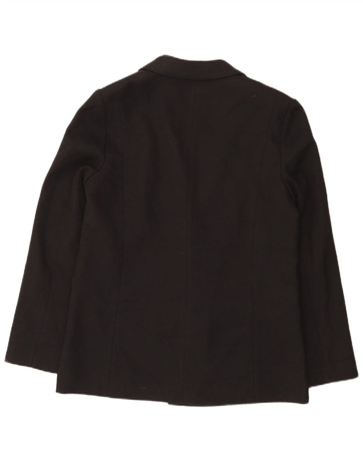 Oasis Chaqueta tipo blazer de 1 botón para mujer UK 46 Grande Poliéster negro