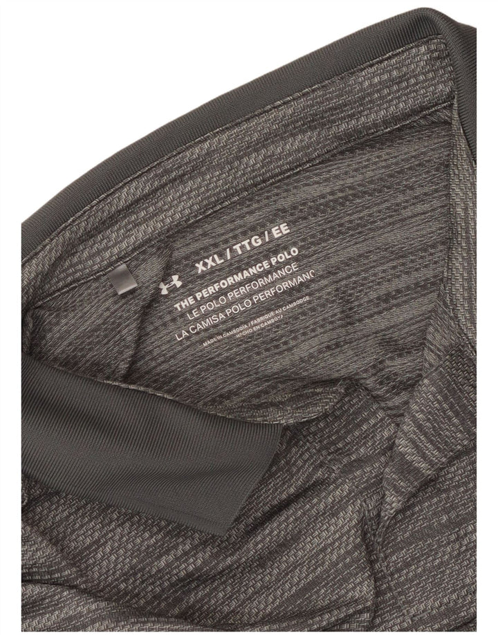 Under Armour Polo para hombre 2XL gris a rayas