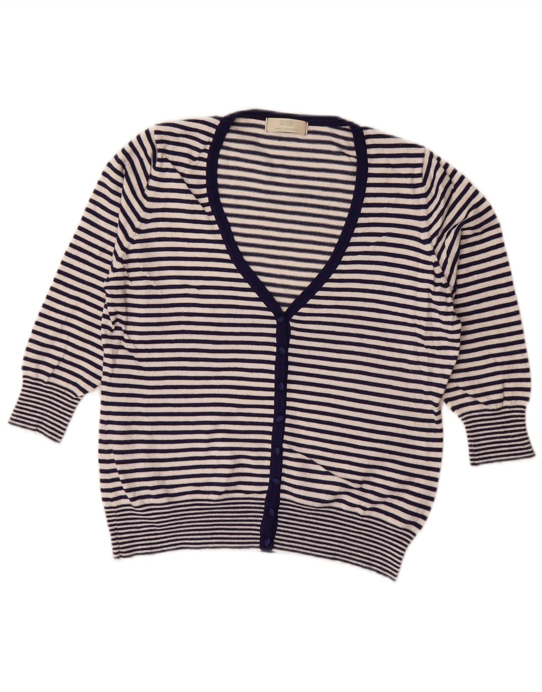 Marks & Spencer - Cárdigan para mujer, talla 40, tamaño mediano, azul marino, náutico