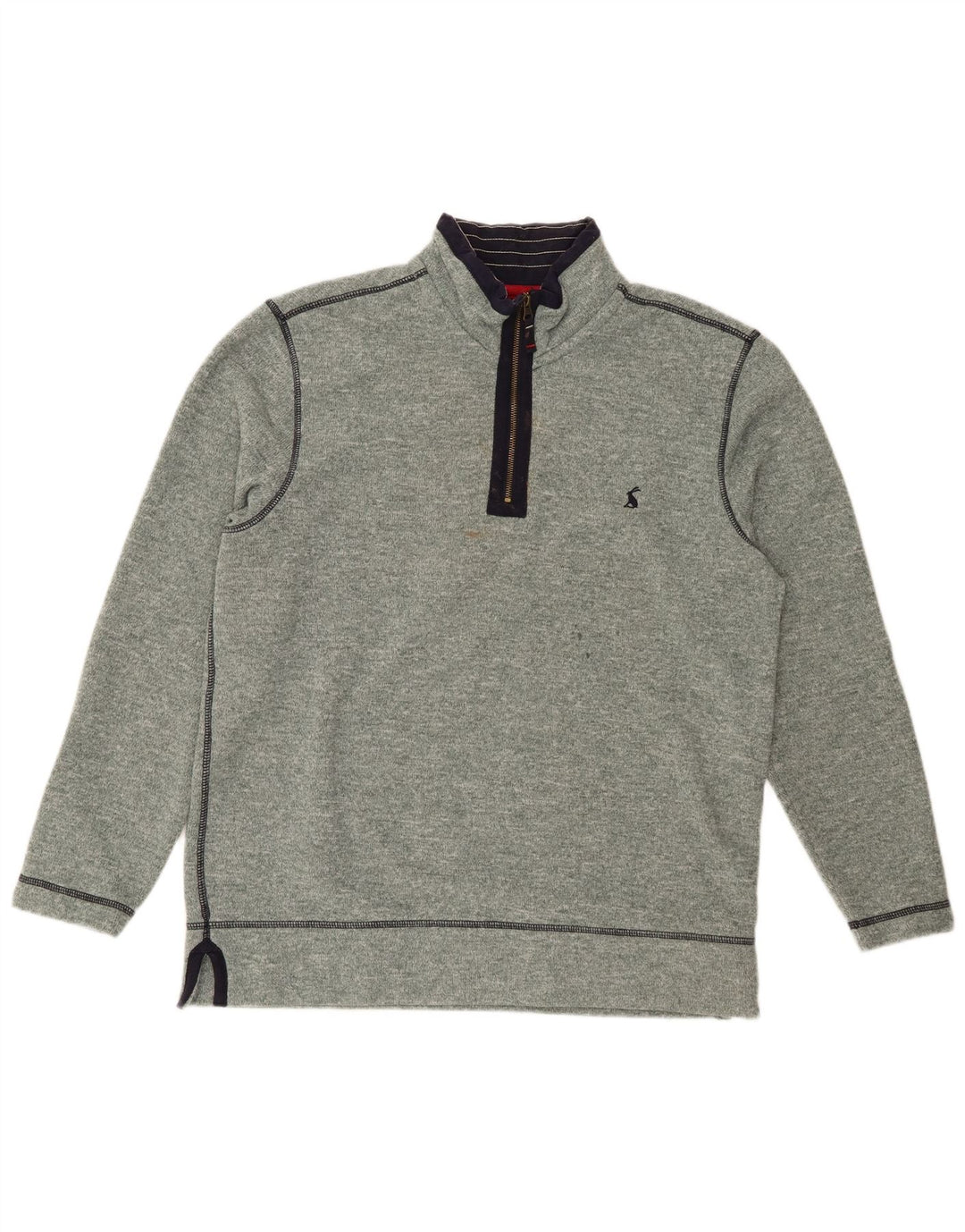 JOULES Hombre Sudadera Con Cremallera Y Cuello Jersey Jersey Grande Poliéster Moteado Verde