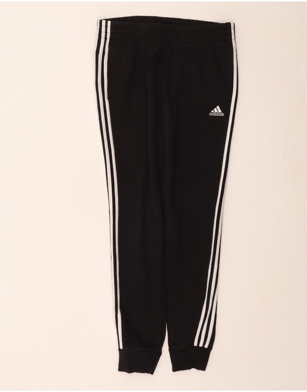 ADIDAS Pantalones de chándal para mujer Joggers UK 12/14 Mediano Negro Algodón