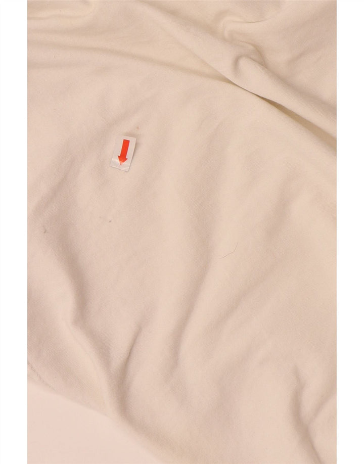 VINTAGE Polo Niño 15-16 Años Medio Blanco Camuflaje Algodón