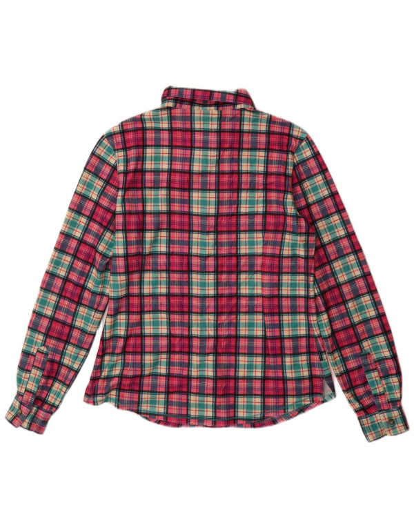 BRUGI Camisa de franela para mujer UK 44 Large Pink Check