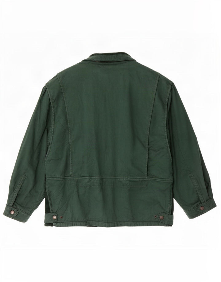 Marlboro Mens Bomber Jacket IT 50 Large Verde Colorblock Algodón