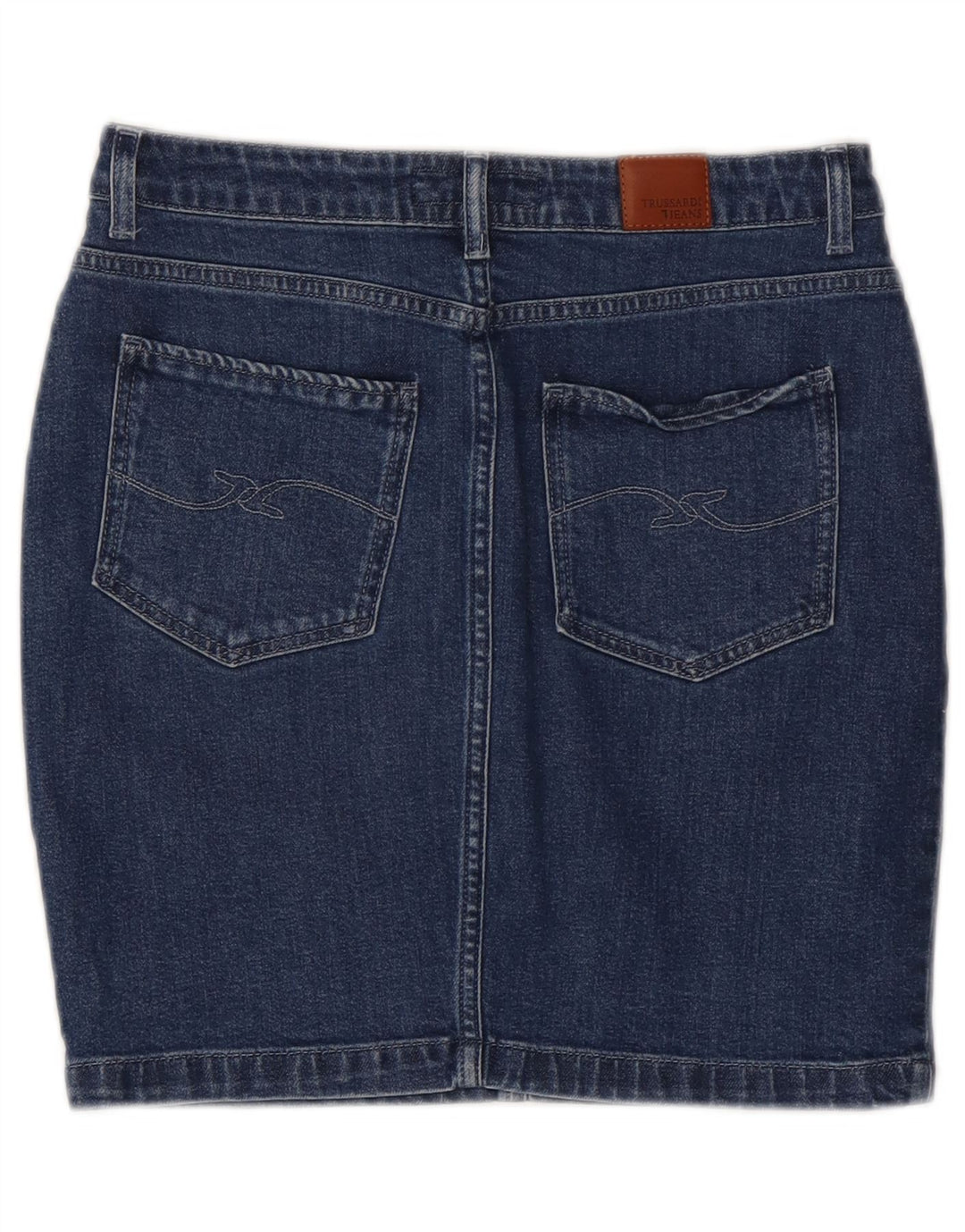 TRUSSARDI Falda vaquera para mujer IT 42 Medium W28 Algodón azul