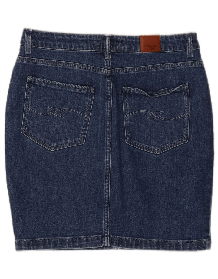 TRUSSARDI Falda vaquera para mujer IT 42 Medium W28 Algodón azul