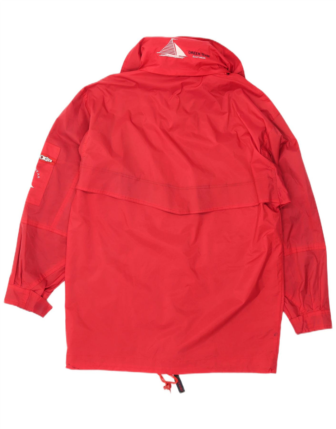 VINTAGE Chaqueta cortavientos para hombre Reino Unido 38 Poliamida roja mediana