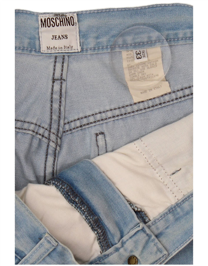MOSCHINO Vaqueros Cónicos De Talle Alto W33 L27 Algodón Azul |