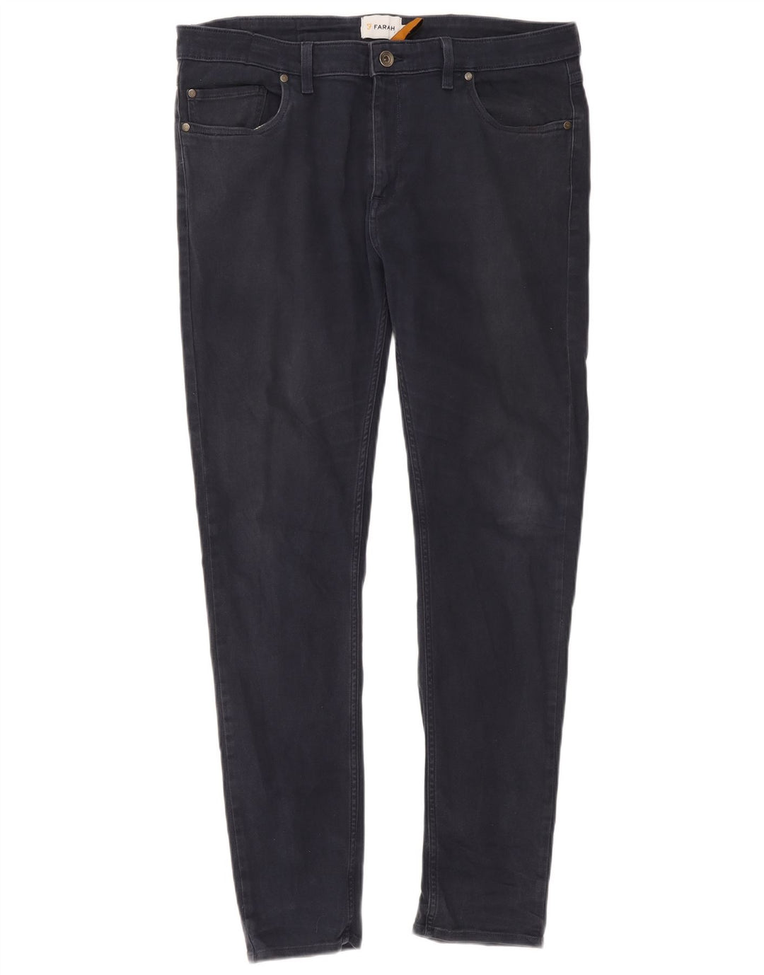 Farah Mens Slim Jeans W36 L32 Algodón Azul Marino