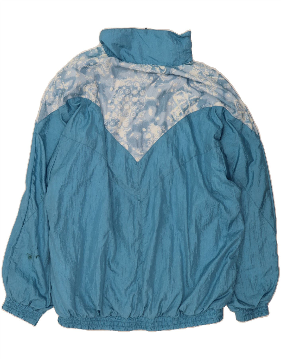 VINTAGE Mens Tracksuit Top Jacket Large Blue Colourblock Polyamide Vintage Vintage and Second-Hand Vintage from Messina Hembry 