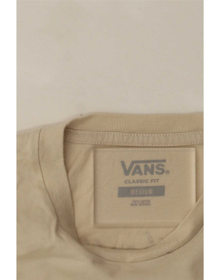 Vans Hombre Classic Fit Graphic Camiseta Top Algodón Beige Medio