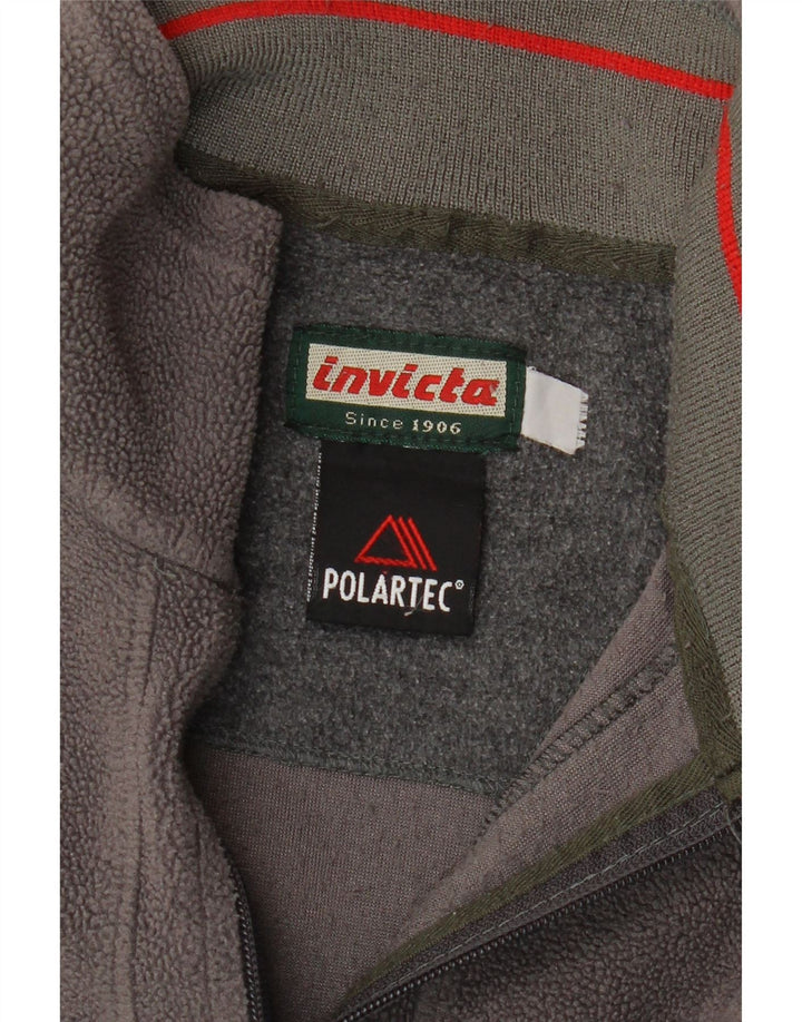 Invicta Hombre Polartec Zip Neck Fleece Jumper Grande Gris