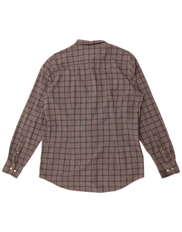 Tommy Hilfiger Camisa Slim Fit para Hombre XL Algodón a Cuadros Gris