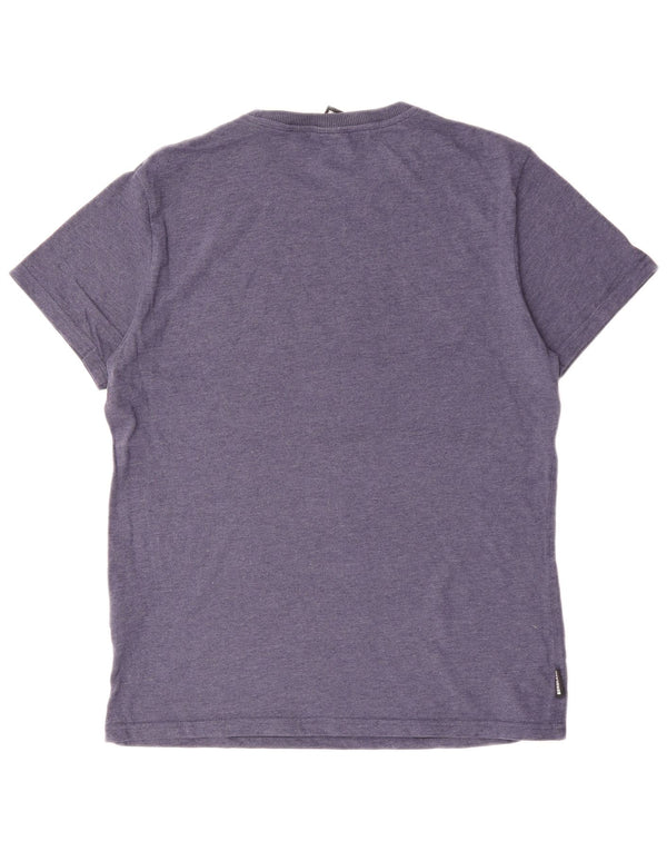 SUPERDRY Mens Graphic T-Shirt Top XL Blue Cotton