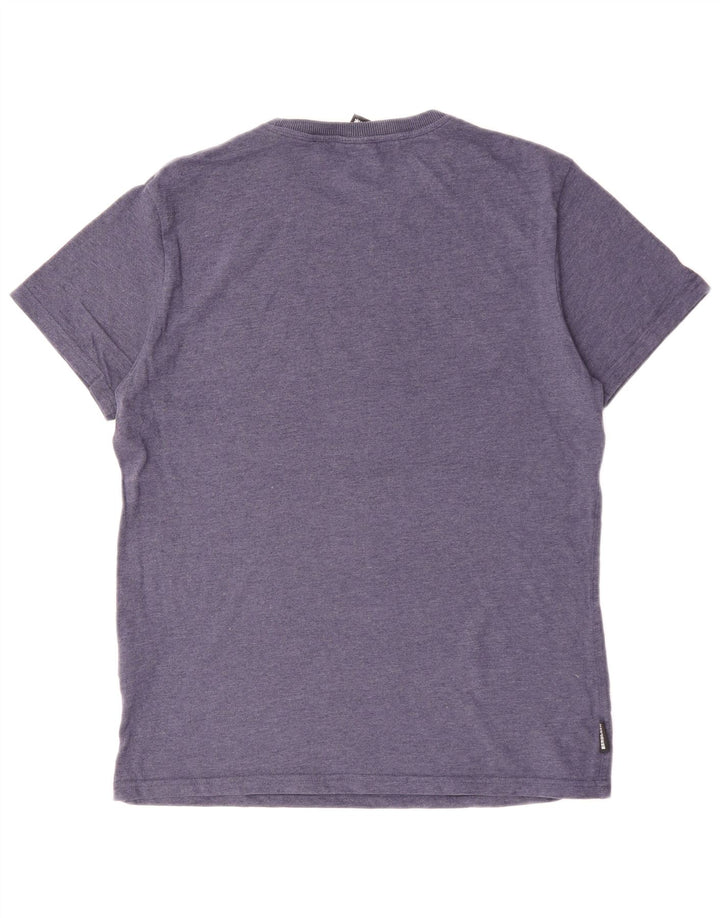 SUPERDRY Hombre Camiseta Gráfica Top XL Algodón Azul