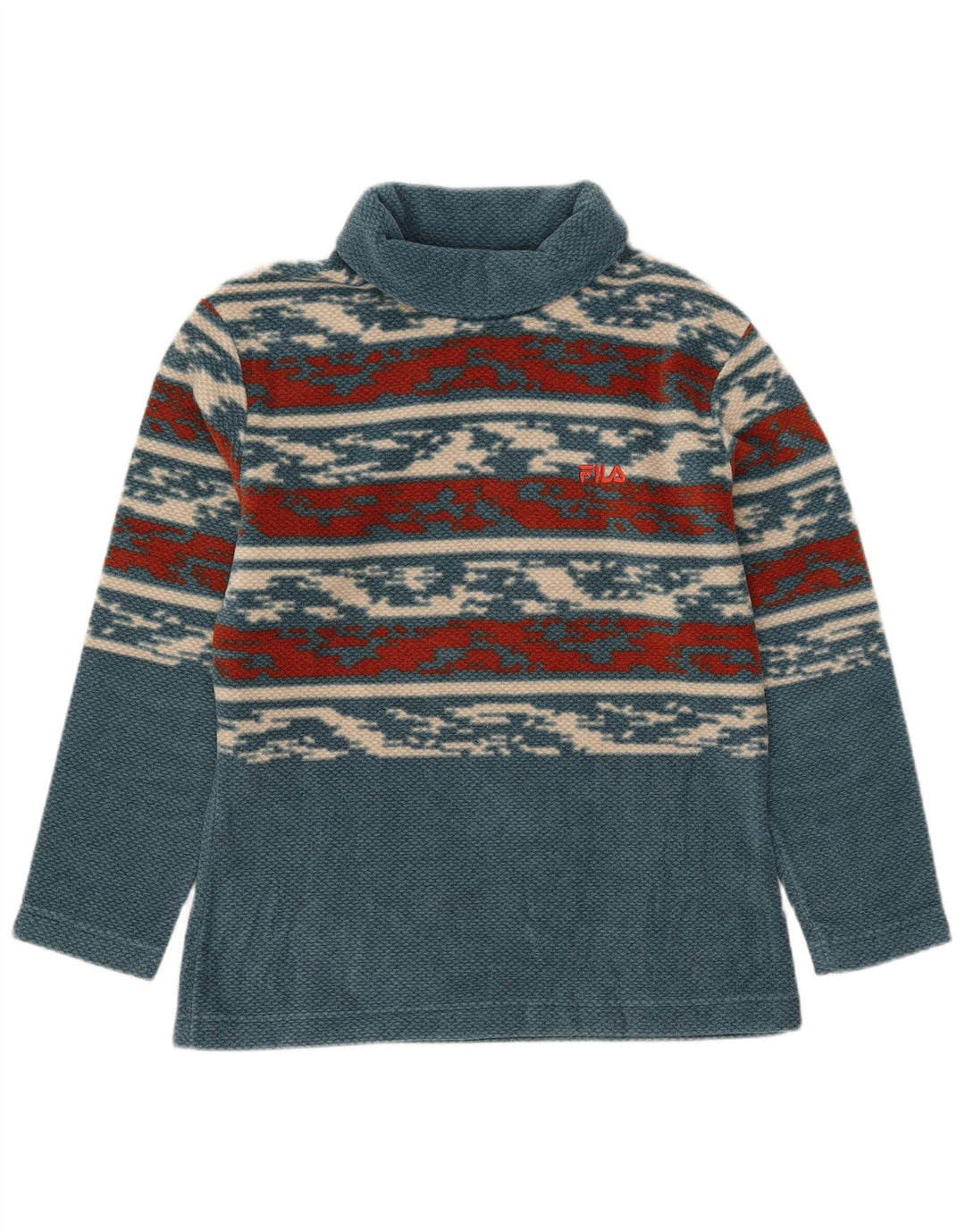 Jersey Fila para mujer con cuello vuelto IT 44 Rayas azules medianas