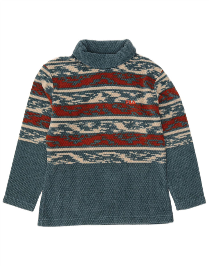 Jersey Fila para mujer con cuello vuelto IT 44 Rayas azules medianas