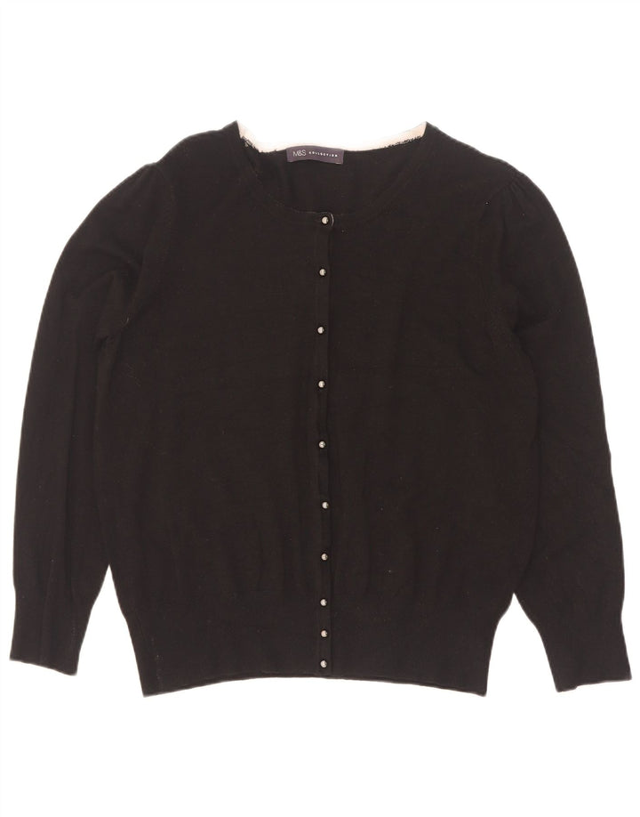 Marks & Spencer - Cárdigan para mujer, talla 40, talla grande, viscosa negra