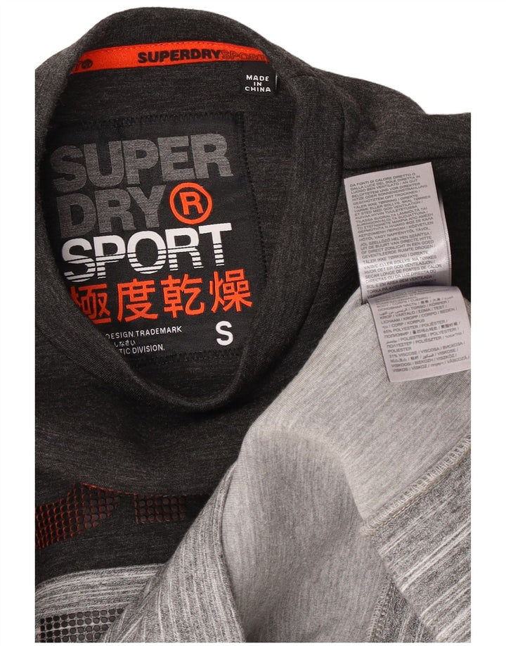 Superdry Hombre Sudadera Gráfica Jersey Pequeño Poliéster A Rayas Gris