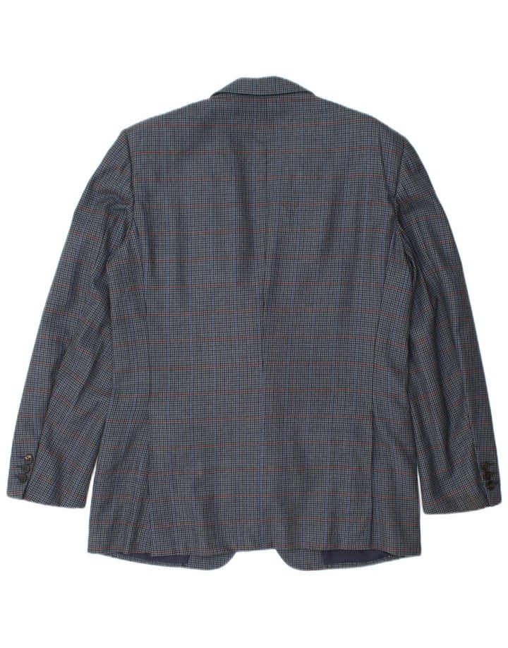 Chaqueta tipo blazer para hombre Burberrys IT 48 Lana de pata de gallo azul marino mediana