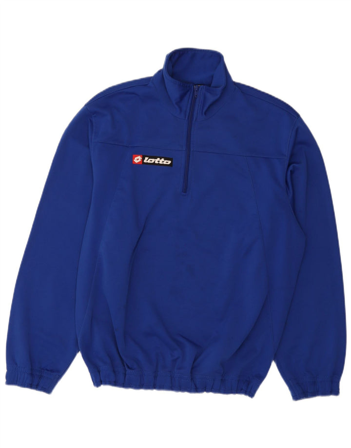 Lotto - Sudadera con cuello y cremallera para hombre, color azul, poliéster