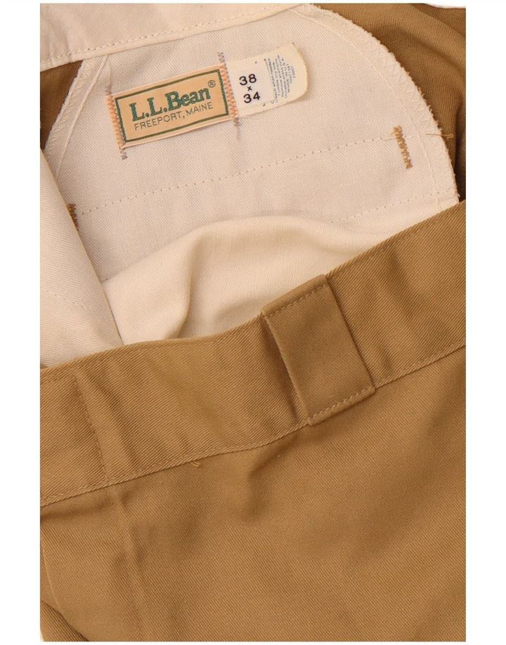 L.L.BEAN Pantalón chino recto para hombre W38 L34 Poliéster beige
