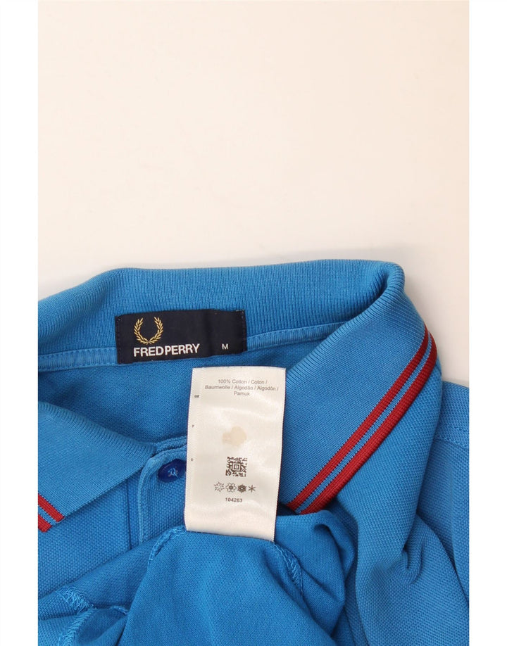 Polo Fred Perry Hombre De Algodón A Rayas Azul Medio