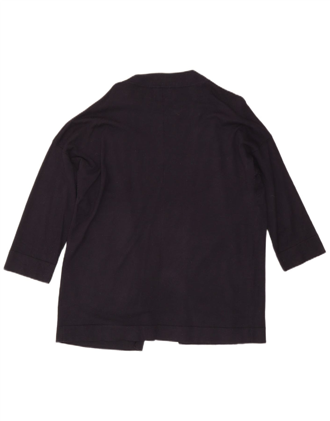 Zara Suéter tipo cárdigan abierto con manga 3/4 para mujer UK 46 Large Azul marino